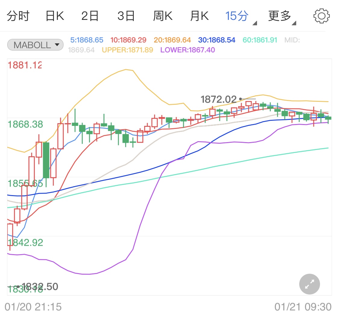 拜登就职金价意外走高 国际黄金联阳横盘